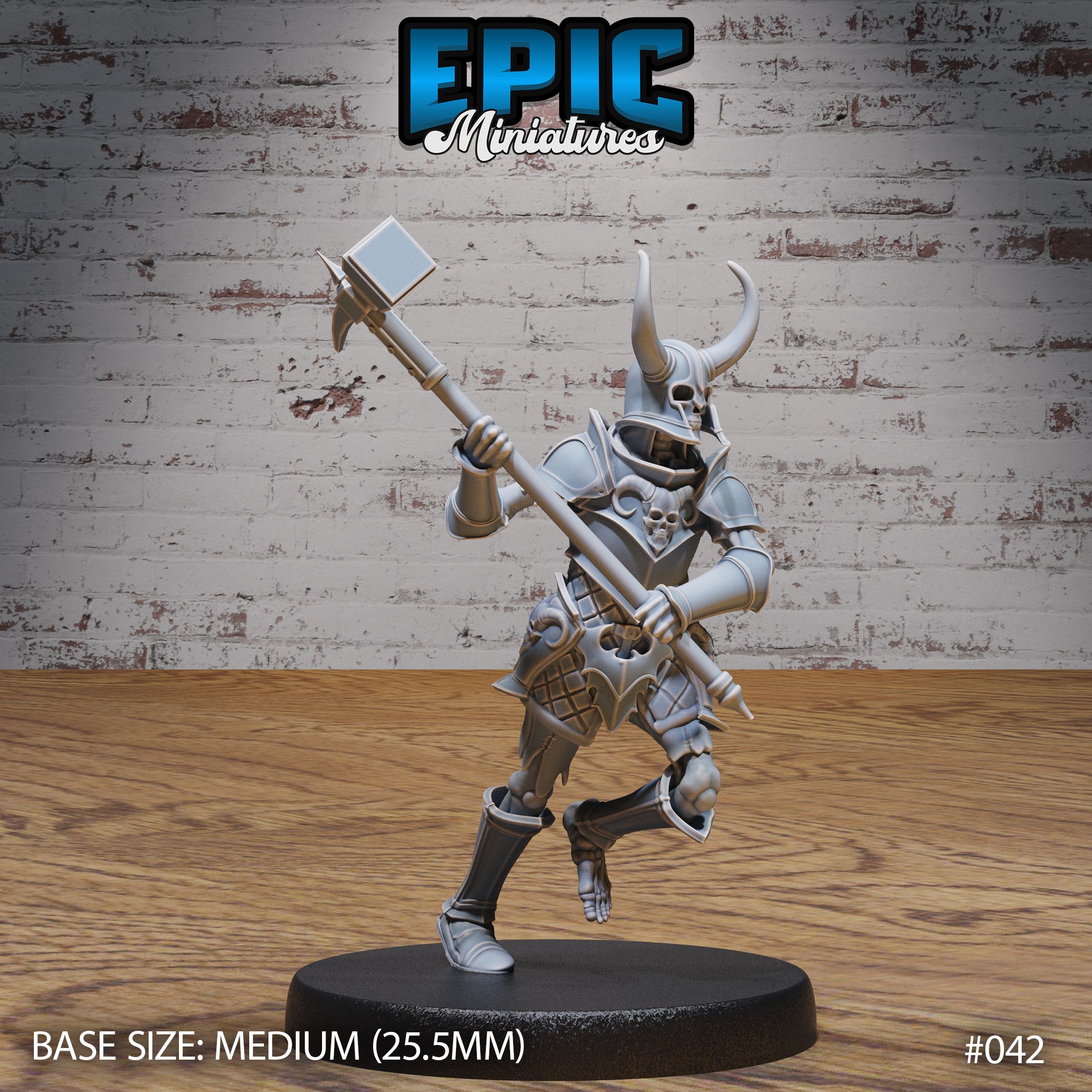 Skeleton Army Hammer / Undead Soldier / Evil Skelet Warrior / Zombie Fighter / Evil Bone Kingdom / Walking Dead Monster / Rotting Humanoid / Graveyard Encounter